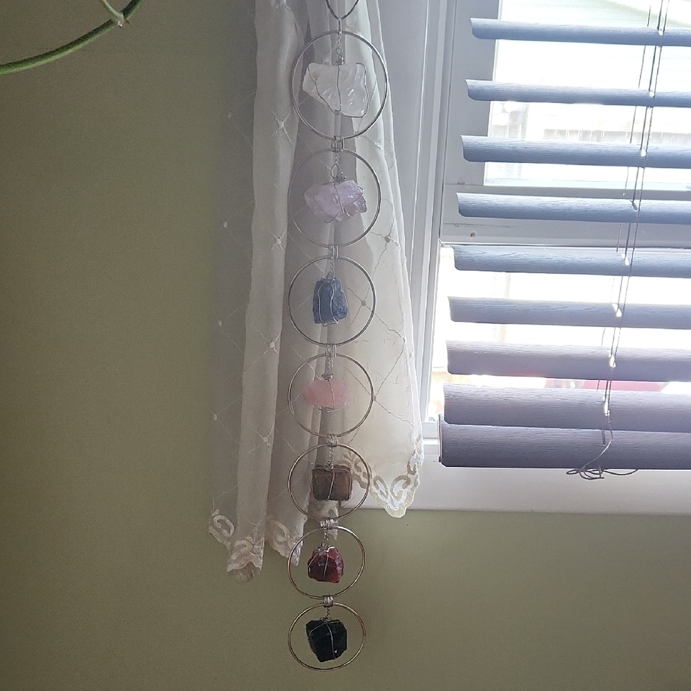 Free People Crystal Hanging Decor - Pink and Black